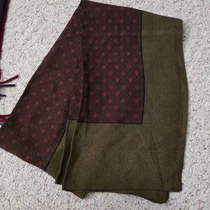 Coach Olive and Black Textured Scarf